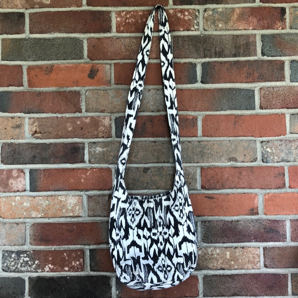 Taupe and ivory Cross body satchel